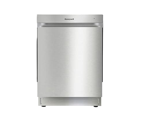 Honeywell 24 Inch Dishwasher with 12 Place settings, 7 Washing Cycles, Stainless Steel and Plastic Tub, UL/Energy Star- Stainless Steel