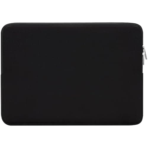 RAINYEAR 14 Inch Laptop Sleeve Case Protective Soft Padded Zipper Cover Carrying Computer Bag Compatible with 14“ Chromebook Computer Notebook for Dell HP ThinkPad Lenovo Acer(Black)