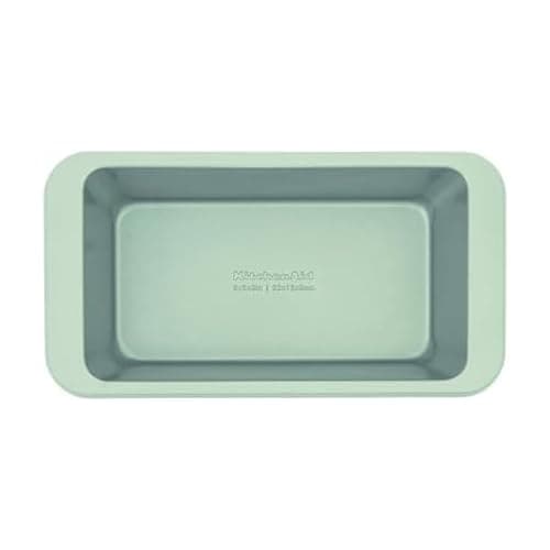 KitchenAid Nonstick Swiss Engineered Aluminized Steel Loaf Pan, Dishwasher Safe, 9 x 5 Inch, Ink Pistachio