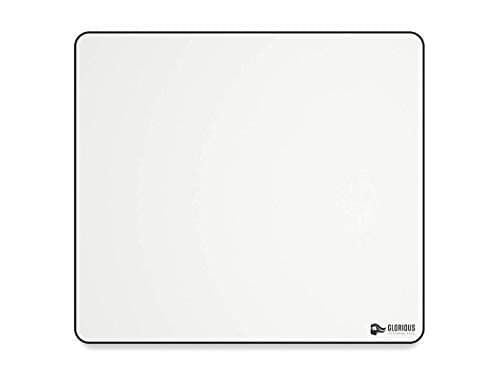 GLORIOUS Large Gaming Mouse Pad for Desk - Rubber Base Computer Mouse Mat - Durable Mouse Mat - Cloth Mousepad with Stitched Edges - White Cloth Mousepad | 16"x18" (GW-XL)