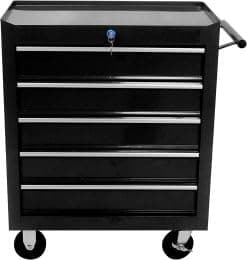 Rolling Tool Chest, 5 Drawers Tool Storage Cabinet, Toolbox with Wheels, Portable Tool Cabinet Organizer with Locking System & Drawer Liners, Tool Storage Cart for Garage, Workshop