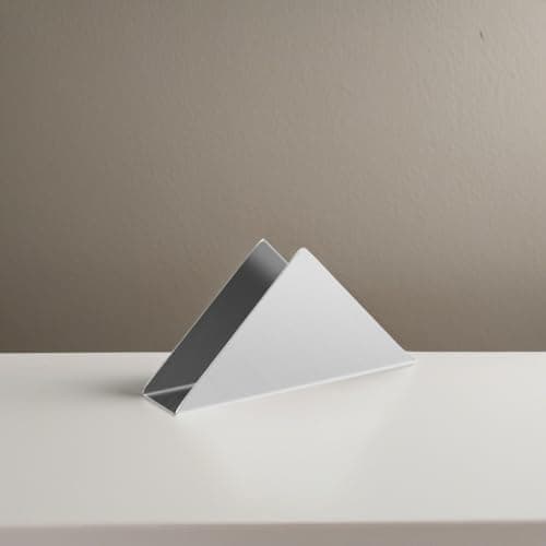 luvtree Silver Stainless Steel 304 Napkin Holder, Modern Triangle Cocktail Napkin Dispenser Organizer for Kitchen Countertops, Dinner Tables, Picnic Tables 5