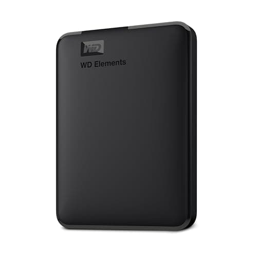 Western Digital WD 1TB Elements Portable External Hard Drive for Windows, USB 3.2 Gen 1/USB 3.0 for PC & Mac, Plug and Play Ready - WDBUZG0010BBK-WESN