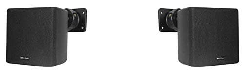 Rockville Pair Cube Black 30W RMS 3.5" Home Theater Wall Speakers, 8 Ohm, 360-Degree Swivel Brackets, True 2-Way Audio, Compact Design, for Home Theater and Surround Sound 7