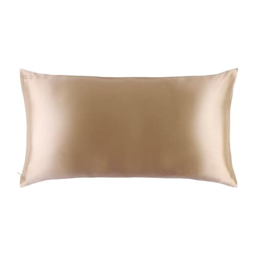 slip King Pure Silk Pillow Case - 100% Pure 22 Momme Mulberry Silk- King Size Standard Pillow Case -Anti-BedHead, Anti-Sleep Crease, Caramel (20" x 36")