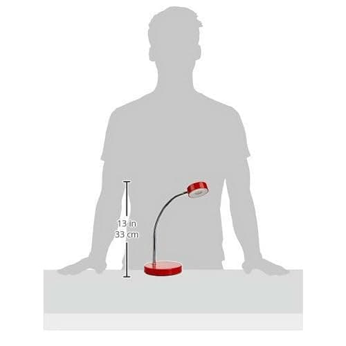 Globe Electric Company 12644 LED Desk Lamp, 52.4" x 5" x 15.75", Red 6