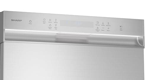 Sharp SDW6504MS Stainless Steel Dishwasher, 24-inch Pocket Handle, 52 dB, Hybrid Tub, 12 Place Settings, 5 Cycles, Heated Dry 11