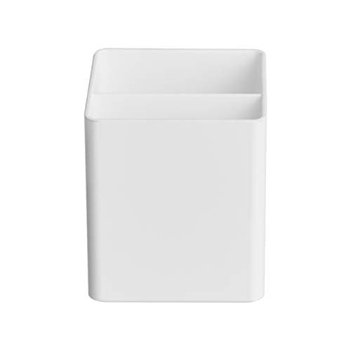 Amazon Basics Plastic Desk Organizer Pen Cup White 2