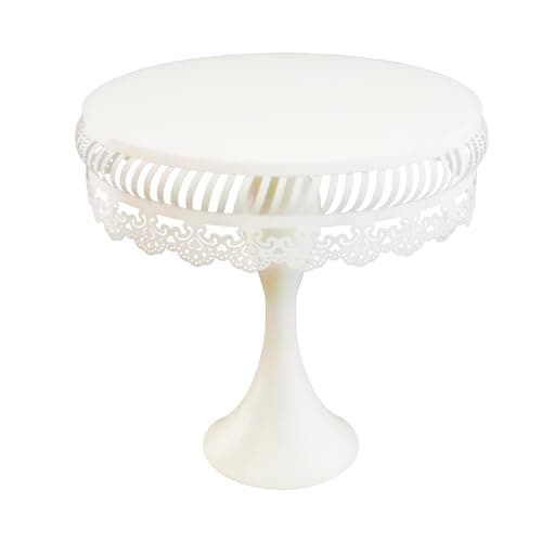 Fashionstorm 10.6 Inch Round Metal Cake Stand Dessert Display Stand for Wedding Party, Cake Stand - White Round Cake Stand, Wedding Cake Stand, Birthday Cake Stand, Party Cake Stand 4