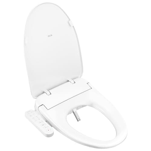 Delta Faucet Refresh Standard Elongated Electric Bidet Toilet Seat, Warm Water Bidet, Bidet Attachment for Toilet, Toilet Seat Bidet, Bidet Toilet Seat Elongated, White 893005E-WH