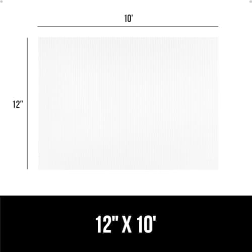 GORILLA GRIP DuraGuard Shelf Liner, Non-Adhesive Cabinet Liners for Kitchen Drawers, Shelves, Refrigerator, Pantry Storage, Bathroom Closet, Durable Waterproof BPA Free Ribbed Plastic, 12x10 Clear 8