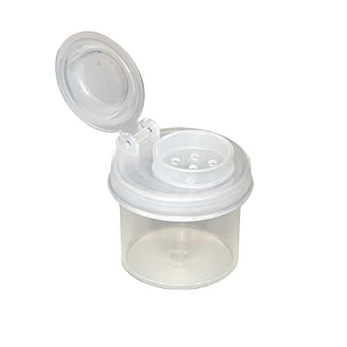 BRAZZA Salt and Pepper Shakers Moisture Proof Set, Perfect to go Camping Picnic Outdoors Kitchen Lunch Boxes Travel Spice Set Clear 5