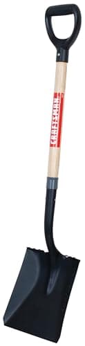 Craftsman 20-Inch Heavy Duty Wood-Handled Square Point Transfer Shovel with D-Grip for Digging, Spreading Mulch, Laying Sod, Moving Landscape Materials