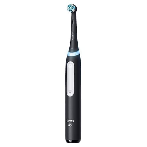 Oral-B iO Deep Clean Rechargeable Electric Toothbrush, Black, iO Series 3 Limited, 2 Brush Heads, Travel Case, Pressure Sensor, 3 Cleaning Settings 10