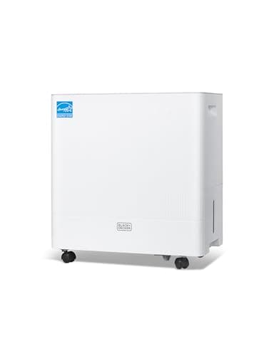 BLACK+DECKER Portable Dehumidifier, Extracts 36.39-Pint Per 24-Hours, Dehumidifier for Home up to 3000 Sq. Ft. Coverage, 10.56-Pint Bucket, Energy Star 6.0 Certified, BDM36WCDA, White