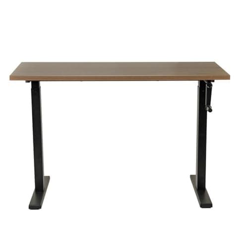 OS Home and Office Furniture 47.25" Wood Adjustable Height Desk in Danish Walnut 6