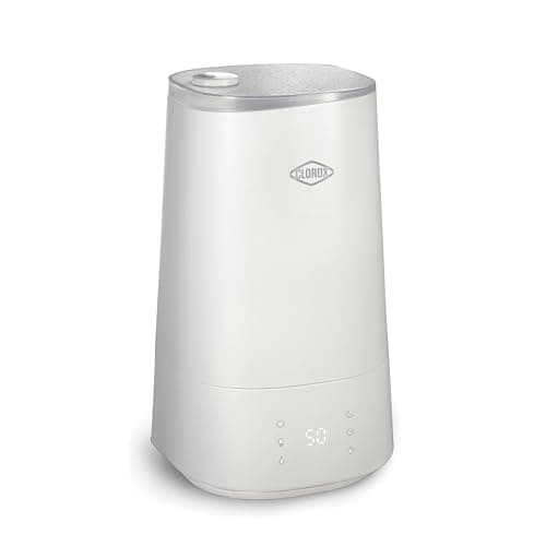 Clorox Air Humidifier for BedRoom with UV LED Light to Reduce Germs and Bacteria, Whisper Quiet, 4L Water Tank for up to 40 Hours of Continuous Steam, Ultra Clean Cool Mist, White (11080)