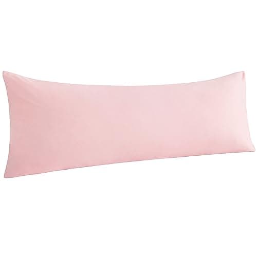 NTBAY Body Pillowcase - Brushed Microfiber 20x54 Pillowcase - Soft, Wrinkle-Free, Fade-Resistant, Stain-Resistant, Blush Pink Body Pillow Cover with Envelope Closure - 20x54 Inches, Blush Pink