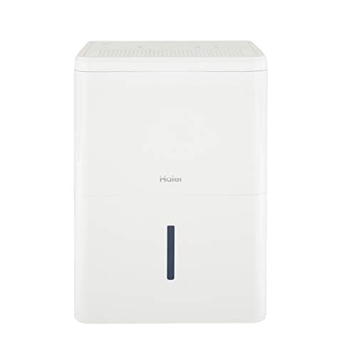 Haier 35 Pint Portable Dehumidifier, Perfect for Bedroom, Basement & Garage, For High Humidity or Very Damp Areas, Empty Bucket Alarm, Clean Filter Alert & LED Digital Controls, Energy Star, White