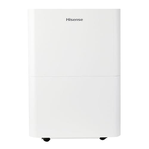 Hisense Energy Star 35-Pint Portable Dehumidifier with Auto-Shutoff & Timer, Air Humidity and Moisture Absorber for Basement, Garage, Bedroom, Bathroom, Closet, Crawlspace, Living Room, House in White