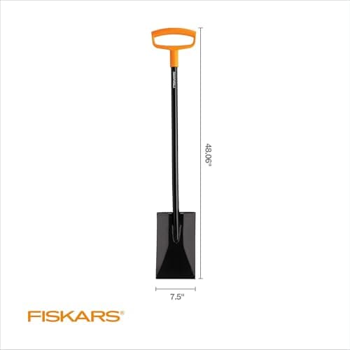 Fiskars 46" Spade Garden Shovel, Steel Flat Spade with Ergonomic D-Handle, Sharp Blade Square Shovel for Lawn Edging, Digging, Heavy Duty Yard Tool, Easy Cuts in Grass and Turf 6