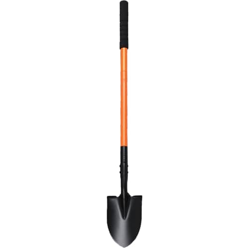 Small Shovel for Digging with 43.3 Inches Metal Handle Garden Tools, Small Transfer Shovel for Gardening Digging Camping Farming and Outdoors, Orange