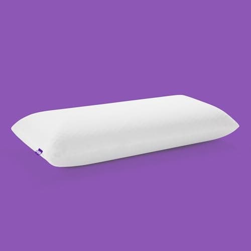 Purple Harmony Pillow – Talalay Latex Foam Cooling Pillow for Combo or Side Sleepers, 360º Hex GelFlex Grid for No-Pressure Support and Luxurious Weightless Feel - King, Medium Feel, Tall Height