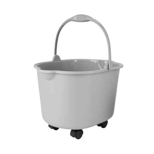 20 Quart Rolling Mop Bucket with 360° Swivel Wheels, Heavy-Duty Plastic for Large Cleaning Jobs, Fits Most Mops and Brushes, Perfect for Commercial and Home Use