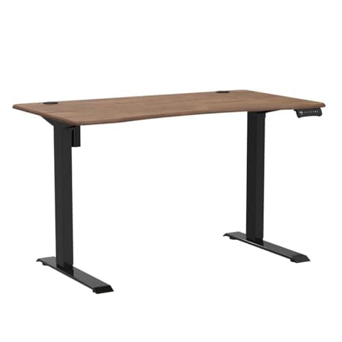 mopio Solid Wood Sterling Electric Height Adjustable Standing Desk, Sit Stand Desk Workstation, 3 Adjustable Memory Setting and Stand Alarm 100% Solid Wood (Walnut, 47") 5