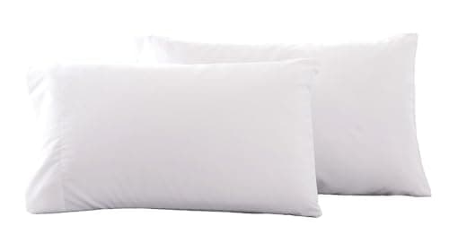 Microfiber Standard Bed Pillowcases 2 Pack, Super Soft Bed Pillow Covers Envelope Closure, Wrinkle, Fade and Stain Resistant, 20x26, White