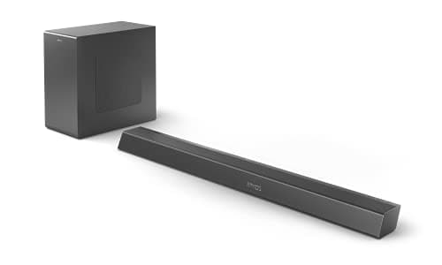 Philips B8905 Soundbar 3.1.2 with Wireless Subwoofer, Dolby Atmos, Compatible with DTS Play-Fi, Connects with Amazon Echo Devices and Voice Assistants, AirPlay 2 and BT Support, TAB8905,Black