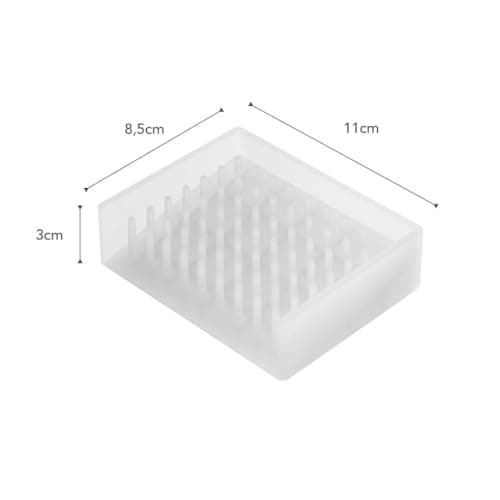 Yamazaki Home Float Self Draining Soap Tray - Floating Holder Dish for Sink - Silicone 5