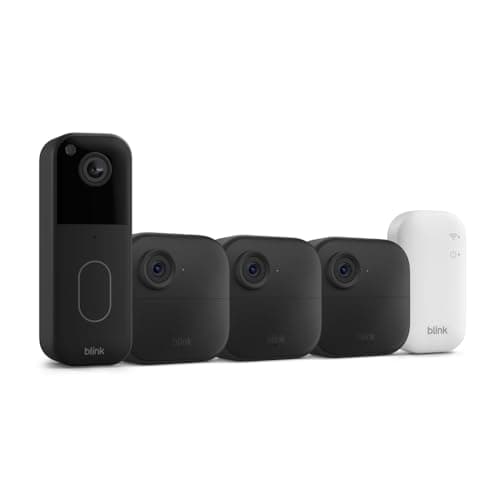 All-new Blink Video Doorbell + Outdoor 4 – Wireless smart security cameras, head-to-toe HD view, two-year battery life. Sync Module Core included – 3 camera system + Video Doorbell