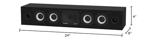 Polk Monitor XT35 Slim Center Channel Speaker - Hi-Res Audio Certified, Dolby Atmos & DTS:X Compatible, 1" Terylene Tweeter & Four 3" Dynamically Balanced Woofers, Wall-Mountable, Midnight Black 7