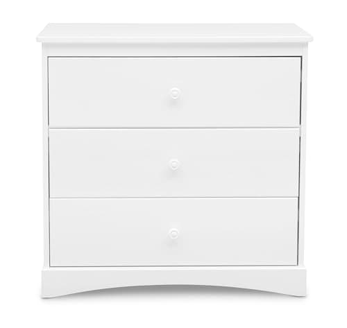 Delta Children Sutton 3 Drawer Dresser with Changing Top and Interlocking Drawers - Greenguard Gold Certified, Bianca White 12