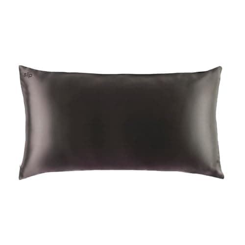 slip King Pure Silk Pillow Case - 100% Pure 22 Momme Mulberry Silk - King Size Standard Pillow Case -Anti-BedHead, Anti-Sleep Crease, Charcoal (20" x 36")