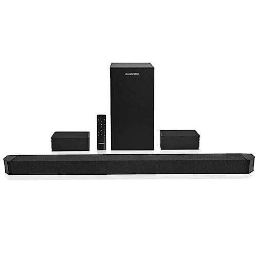 RAINEVERRY 5.1.2 Premium Dolby Atmos Soundbar with Wireless Subwoofer, Bluetooth 5.1, HDMI & Optical - Works with 4K & HD TVs