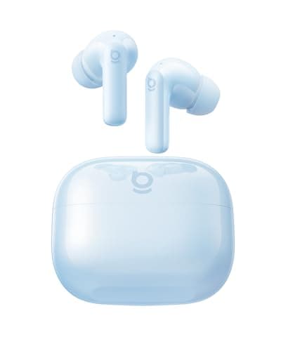Baseus Bass BP1 NC Hybrid Active Noise Cancelling Wireless Earbuds, 12mm Super-Bass Driver, 41H Playtime, Bluetooth 6.0, IP55 Waterproof, 4-Mic AI ENC, 24 Customizable EQ (Blue)