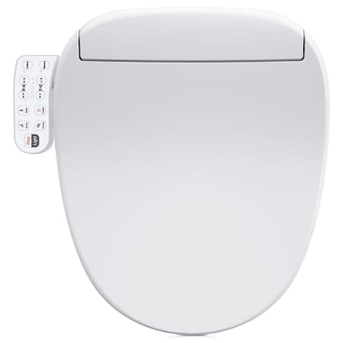 ZMJH 236D Bidet Toilet Seat, Round Smart Unlimited Warm Water, Vortex Wash, Electronic Heated, Warm Air Dryer, Rear and Front Wash, LED Light, Need Electricity, White (Round)