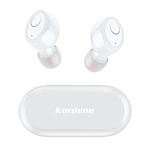 kurdene Wireless Earbuds Bluetooth Headphones Sport,Over Ear Buds with Deep Bass Sound,60Hrs Playtime Earphones Redesigned Comfort Fit with Earhooks for Running,Meeting,Workout-Purple