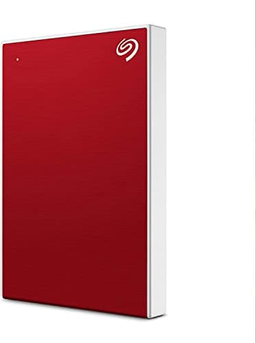 Seagate One Touch, 2TB, Portable External Hard Drive, PC Notebook & Mac USB 3.0, Red, 1 Year MylioCreate, 4 mo Adobe Creative Cloud Photography (STKB2000403)
