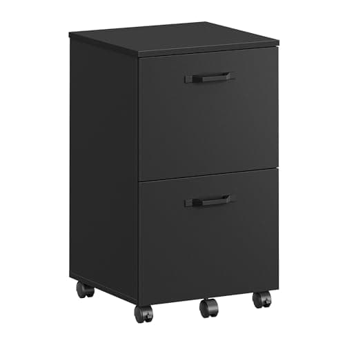 VASAGLE 2-Drawer File Cabinet, Small Rolling Filing Cabinet for Home Office, Printer Stand, for A4, Letter-Size Documents, 15.7 x 16.5 x 27.6 Inches, Ink Black UOFC040B16 8