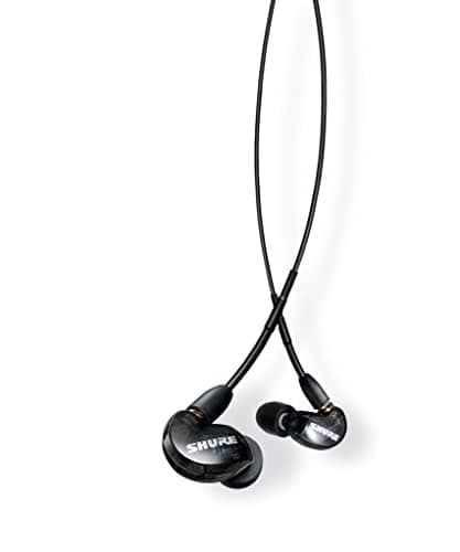Shure SE215 PRO Wired Earbuds, Professional Sound Isolating Earphones with Clear Sound, Deep Bass, Secure in-Ear Fit, Carrying Case, Black (SE215-K)