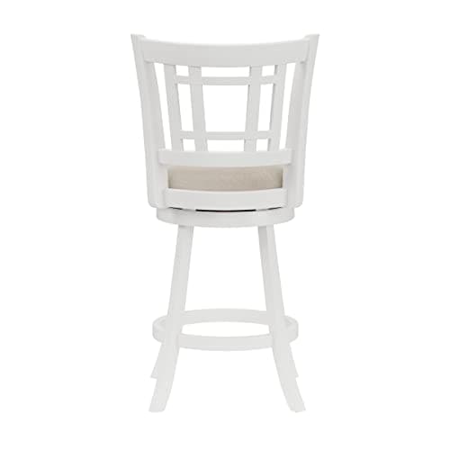 Hillsdale Fairfox 24.5" Wood Swivel Counter Height Stool, White 12