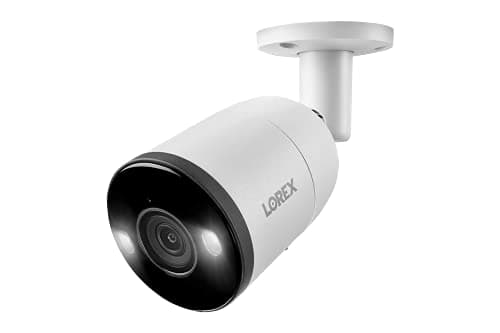 Lorex 4K IP Ultra HD Wired Bullet Security Camera with Smart Deterrence and Smart Motion Detection for Indoor and Outdoor Use (Renewed)