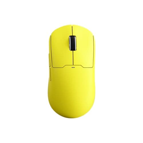 MCHOSE A5 Pro Wireless Gaming Mouse, Symmetrical Design, 59 Grams, 26K DPI Sensor, 130 Hour Battery Life, Dual Wireless Connectivity (A5 ProMax - 1K Polling, Yellow)