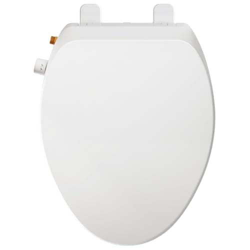 Elongated Bidet Toilet Seat – Non-Electric, Slow-Close Lid, Adjustable Water Pressure, Self-Cleaning Dual Nozzles for Frontal & Rear Wash – Hygienic Fresh Water Bidet Seat with Brass Inlet (Elongated)