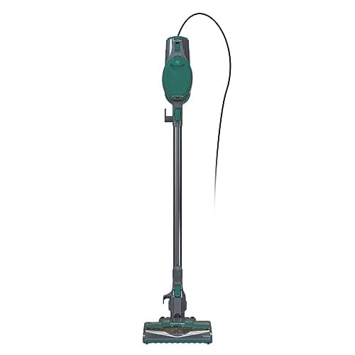 Shark CS110 Ultra Lightweight Corded Stick Vacuum with Easy Empty Cup, Fingertip Controls, Powerful Suction and Advanced Swivel Steering Over Hardwood Or Carpet (Emerald) (Renewed)