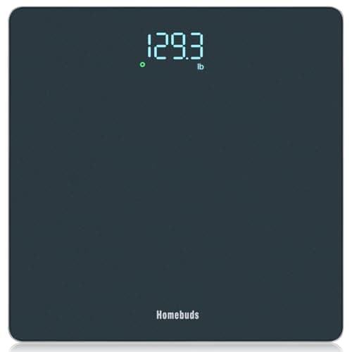 Homebuds Bathroom Scale for Body Weight, High Precision 0.1lb by Professional Factory Since 2001, Weight Scale LED Display and Step-On, 3*AAA Batteries Included, 400lb/182kg, Blue
