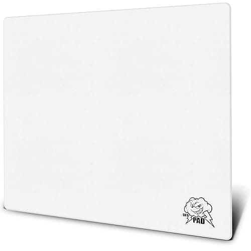 SkyPAD Glass 3.0 XL Gaming Mouse Pad with Cloud Logo | Professional Large Mouse Mat | 400 x 500 mm | White | Special Glass Surface with Improved Precision and Speed